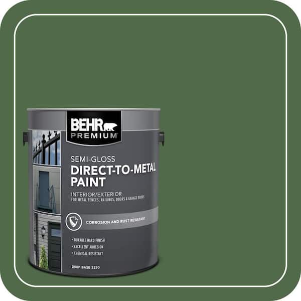 BEHR PREMIUM 1 gal. #M400-7 Garden Cucumber Semi-Gloss Direct to Metal Interior/Exterior Paint (2)