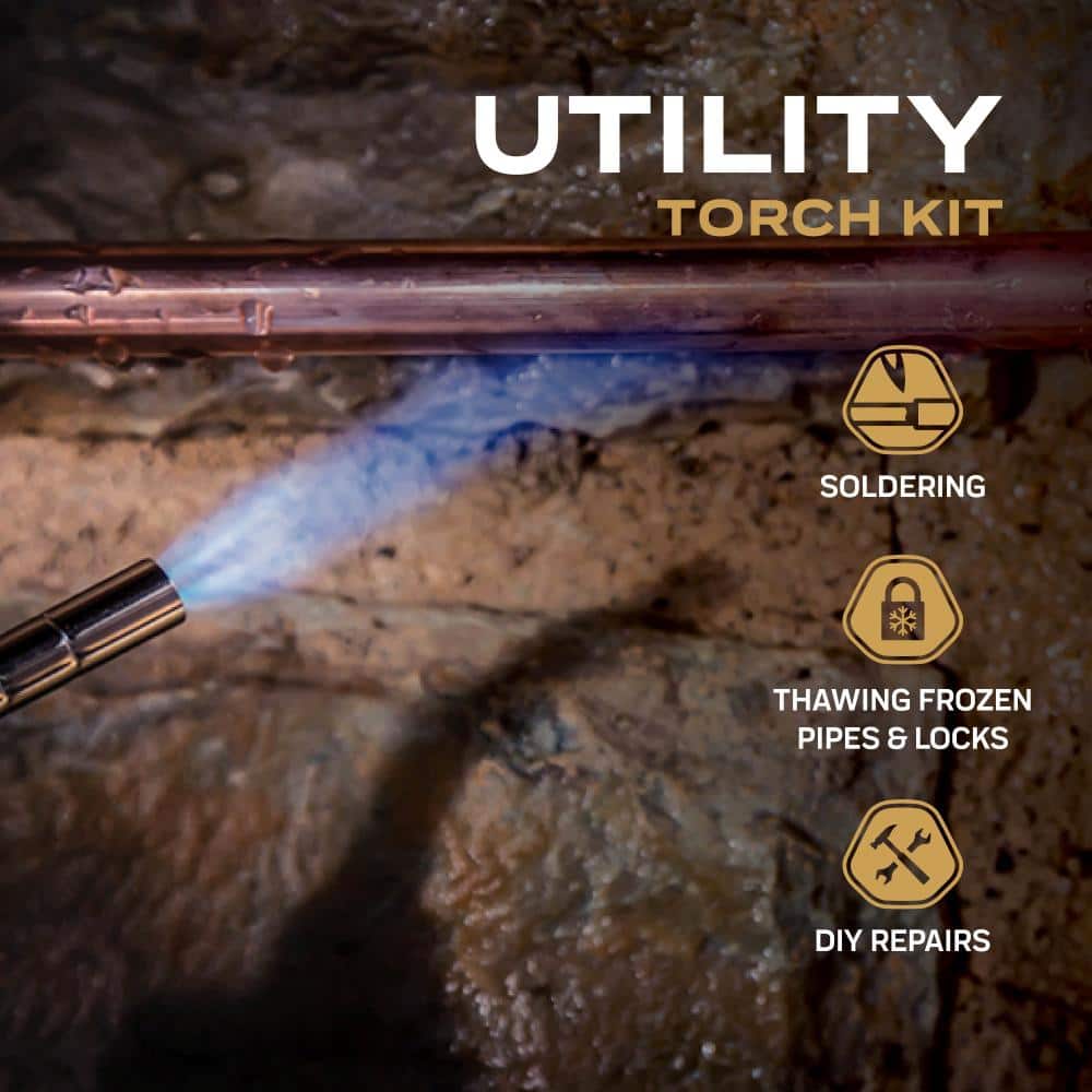 Bernzomatic Utility Torch Kit with 14.1 oz. Propane Gas Cylinder and Adjustable Flame (2)