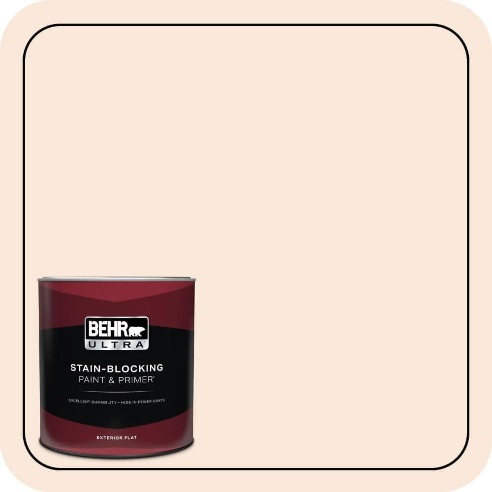 BEHR ULTRA 1 qt. #RD-W14 Aria Ivory Flat Exterior Paint & Primer