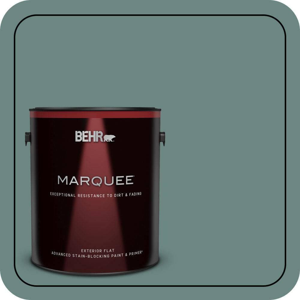 BEHR MARQUEE 1 gal. #480F-5 Marsh Creek Flat Exterior Paint & Primer (1)