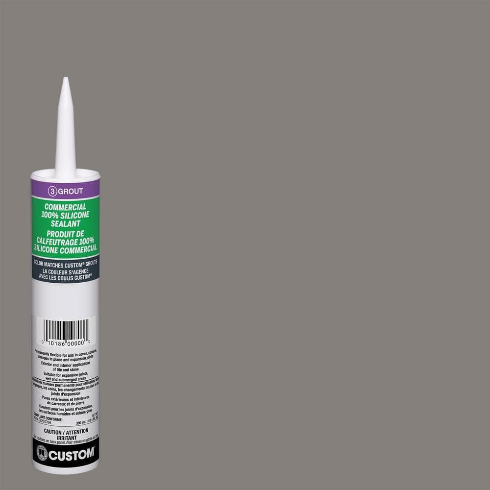 Custom Building Products Commercial #335 Winter Gray 10.1 oz. Silicone Caulk (2)