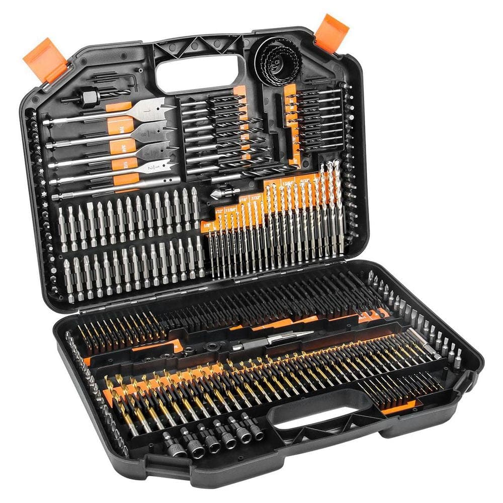 Unbranded 246-Piece High Quality Drill Bit Driver Set with Plastic Carry Case for Wood Metal Cement Drilling and Screw Driving (1)