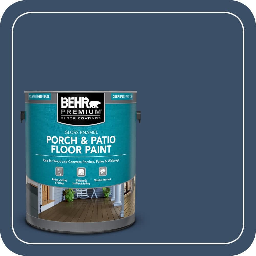 BEHR PREMIUM 1 gal. #M510-7 Inked Gloss Enamel Interior/Exterior Porch and Patio Floor Paint