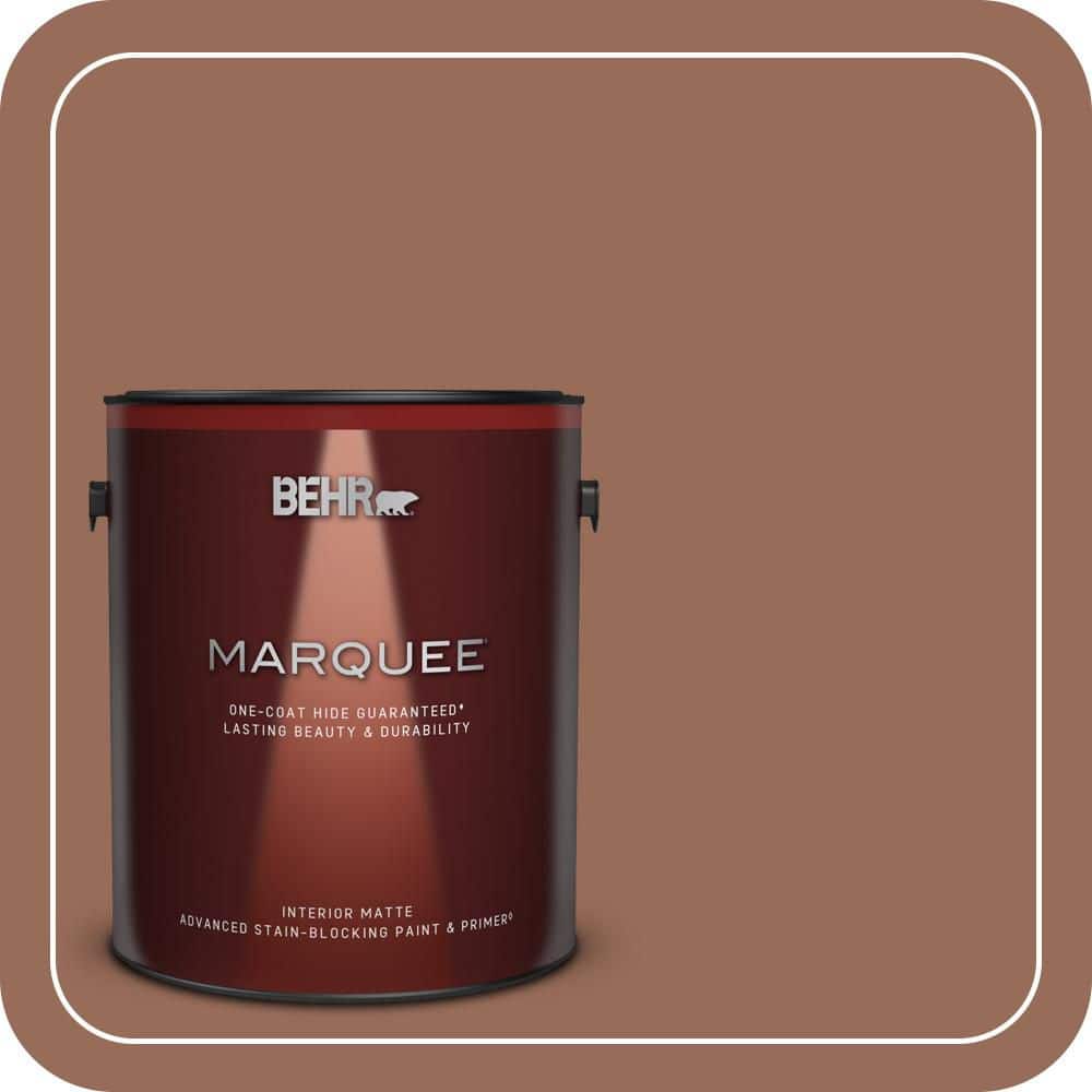 BEHR MARQUEE 1 gal. #S200-6 Timeless Copper One-Coat Hide Matte Interior Paint & Primer