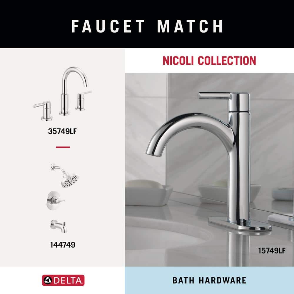 Delta Nicoli 4-Piece Bath Hardware Set 24 in. Towel Bar, Toilet Paper Holder, Towel Ring, Towel Hook (4)