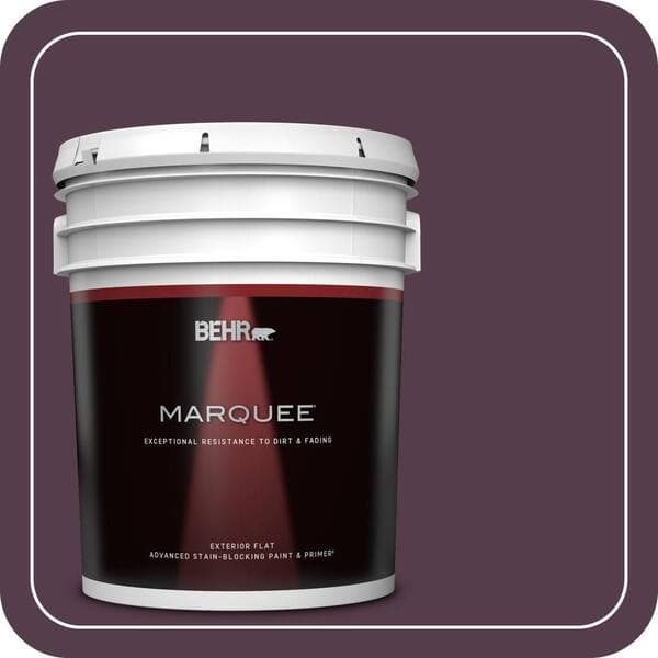 BEHR MARQUEE 5 gal. #T15-4 Your Majesty Flat Exterior Paint & Primer (2)