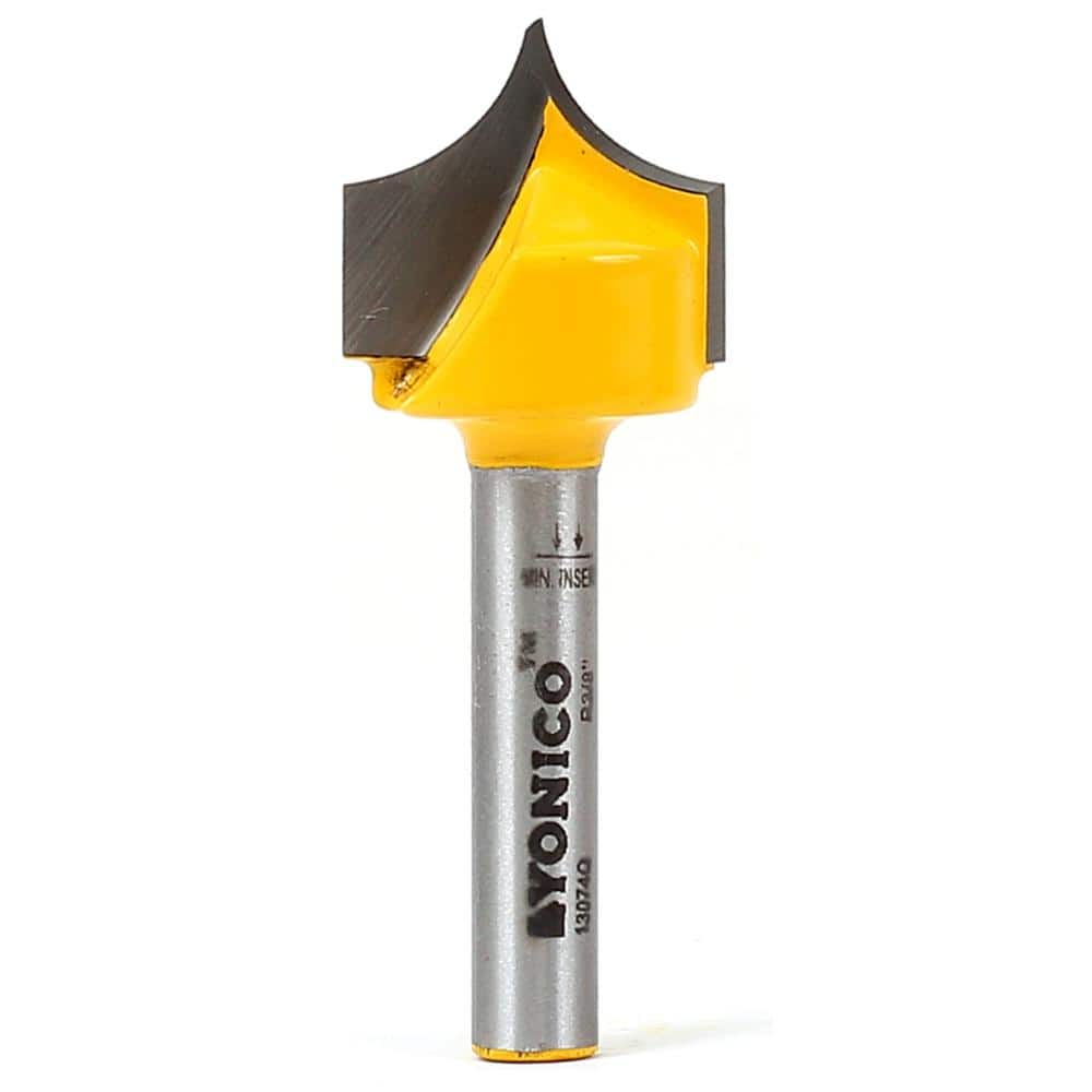 Yonico Point Cutting Round Over Groove 5/16 in. Radius 1/4 in. Shank Carbide Tipped Router Bit