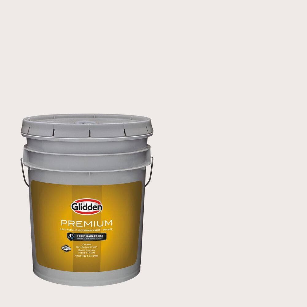 Glidden Premium 5 gal. PPG1048-1 Lauren's Lace Semi-Gloss Exterior Latex Paint