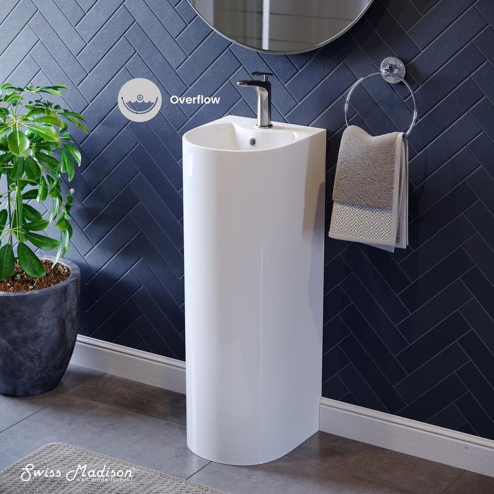 Swiss Madison Sublime Rounded Basin Pedestal Sink in Glossy White (2)