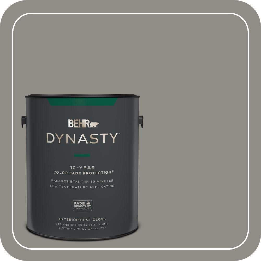 BEHR DYNASTY 1 gal. #PPU24-08 Parador Stone Semi-Gloss Enamel Exterior Stain-Blocking Paint & Primer