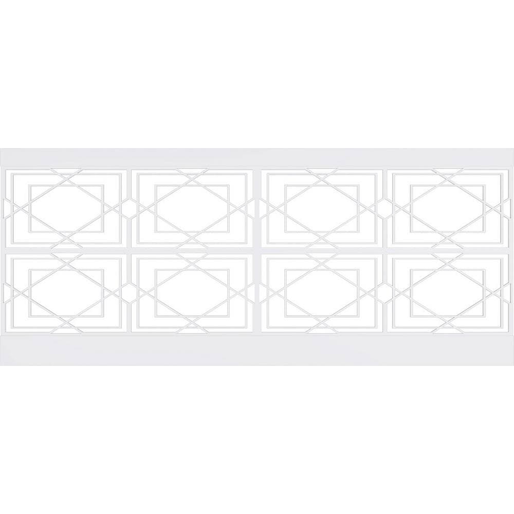 Ekena Millwork 40 in. H x 94-1/2 in. W 26.24 sq. ft. Lakewood PVC Wainscot Paneling Kit (2)