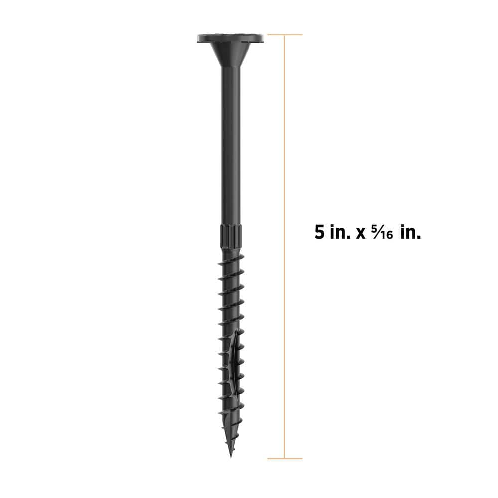 CAMO 5/16 in. x 5 in. Star Drive Flat Head Multi-Purpose + Multi-Ply + Ledger Structural Wood Screw- Exterior Coat (250-Pack) (2)