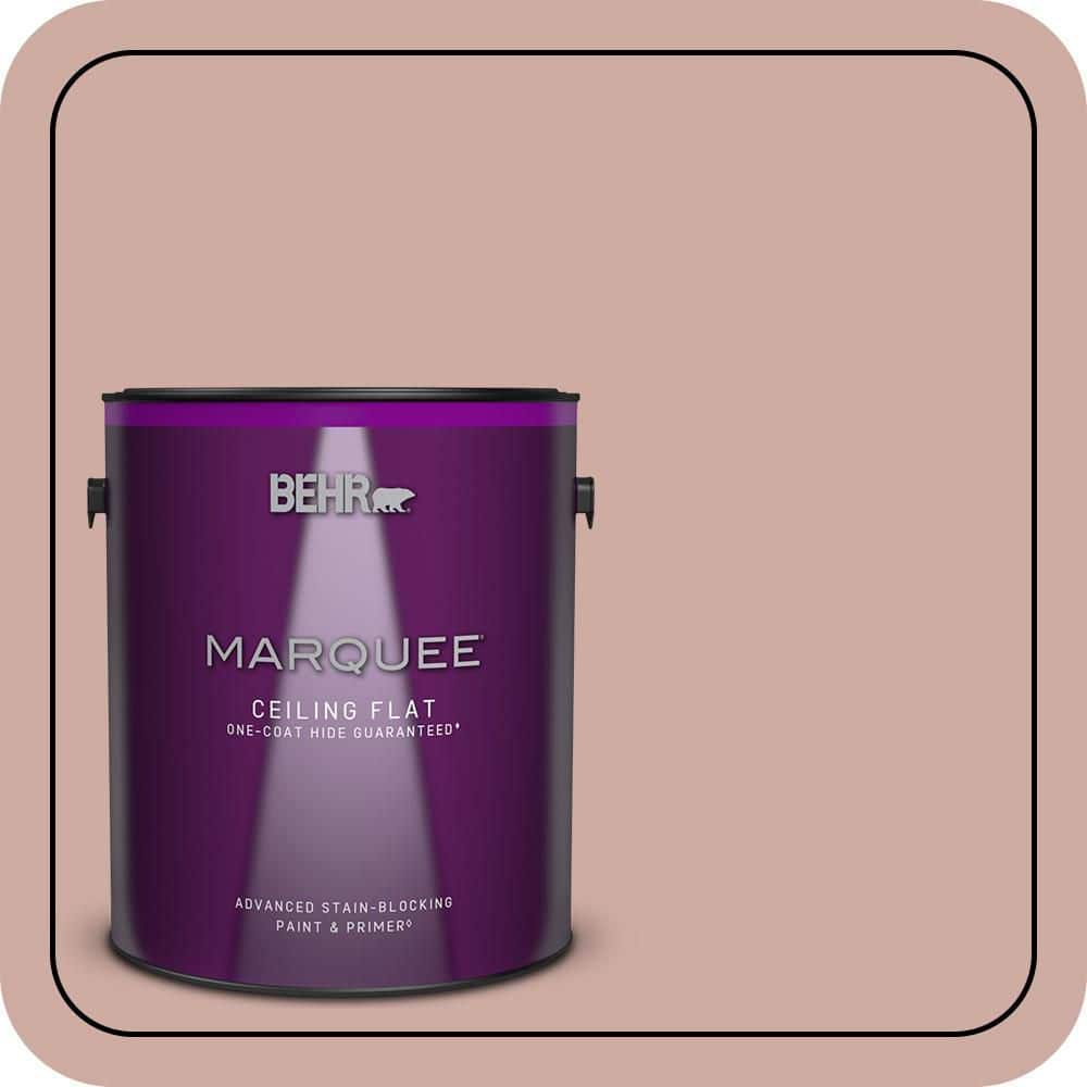 BEHR MARQUEE 1 gal. #MQ1-50 Art Deco Pink One-Coat Hide Ceiling Flat Interior Paint & Primer