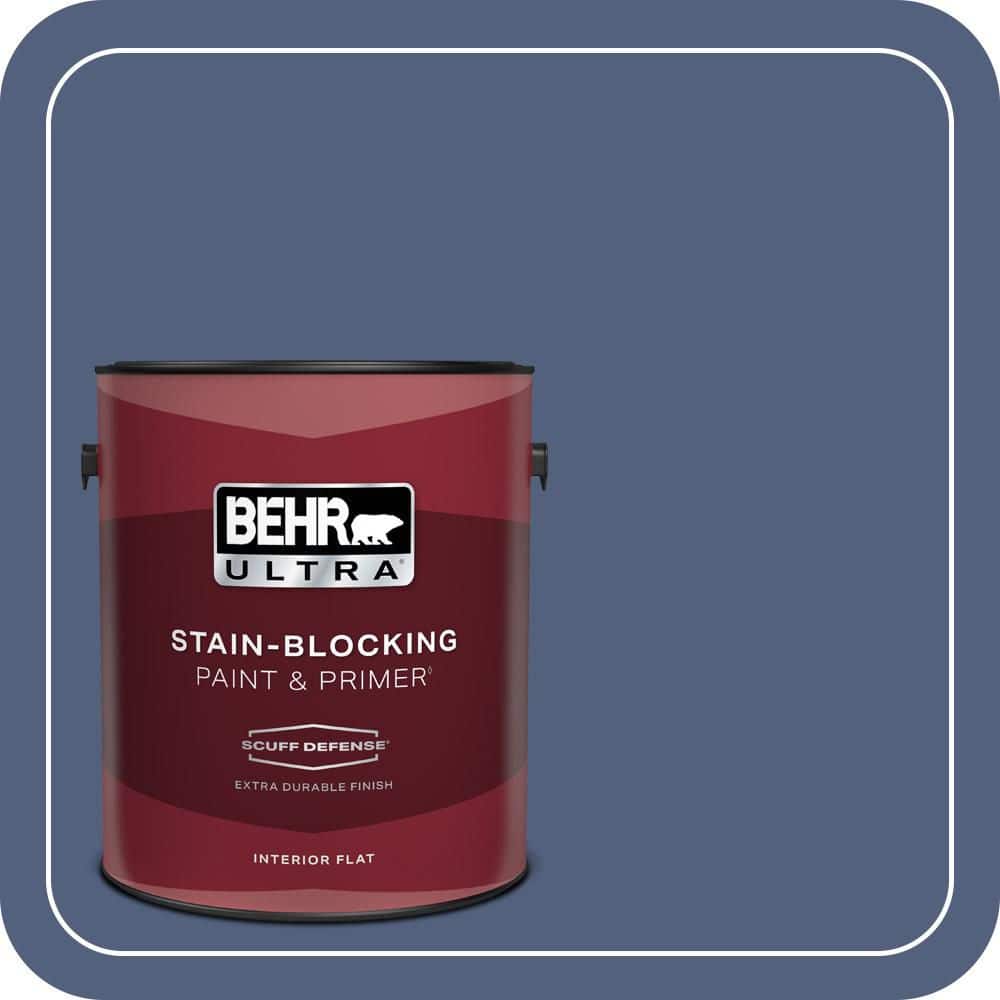 BEHR ULTRA 1 gal. #MQ5-15 Award Night Extra Durable Flat Interior Paint & Primer (1)