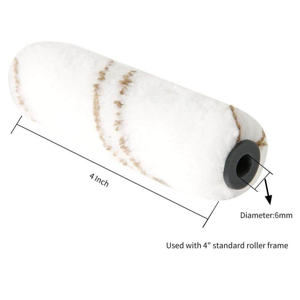 Dracelo 4 in. x 1/3 in. Microfiber Paint Roller Covers (10-Pack ) (3)