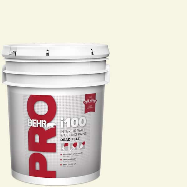 BEHR PRO 5 gal. #GR-W04 Precious Dewdrop Dead Flat Interior Paint (2)