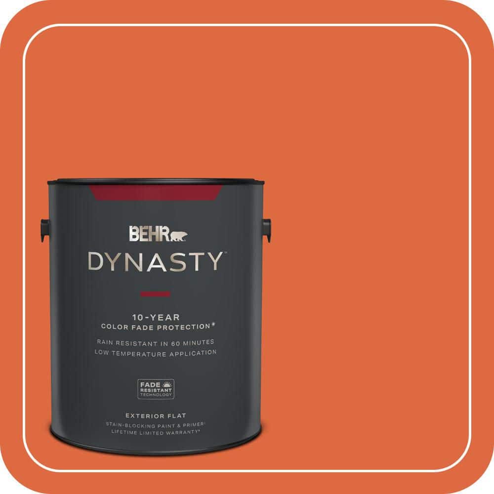 BEHR DYNASTY 1 gal. #P200-7 Bonfire Night Flat Exterior Stain-Blocking Paint & Primer