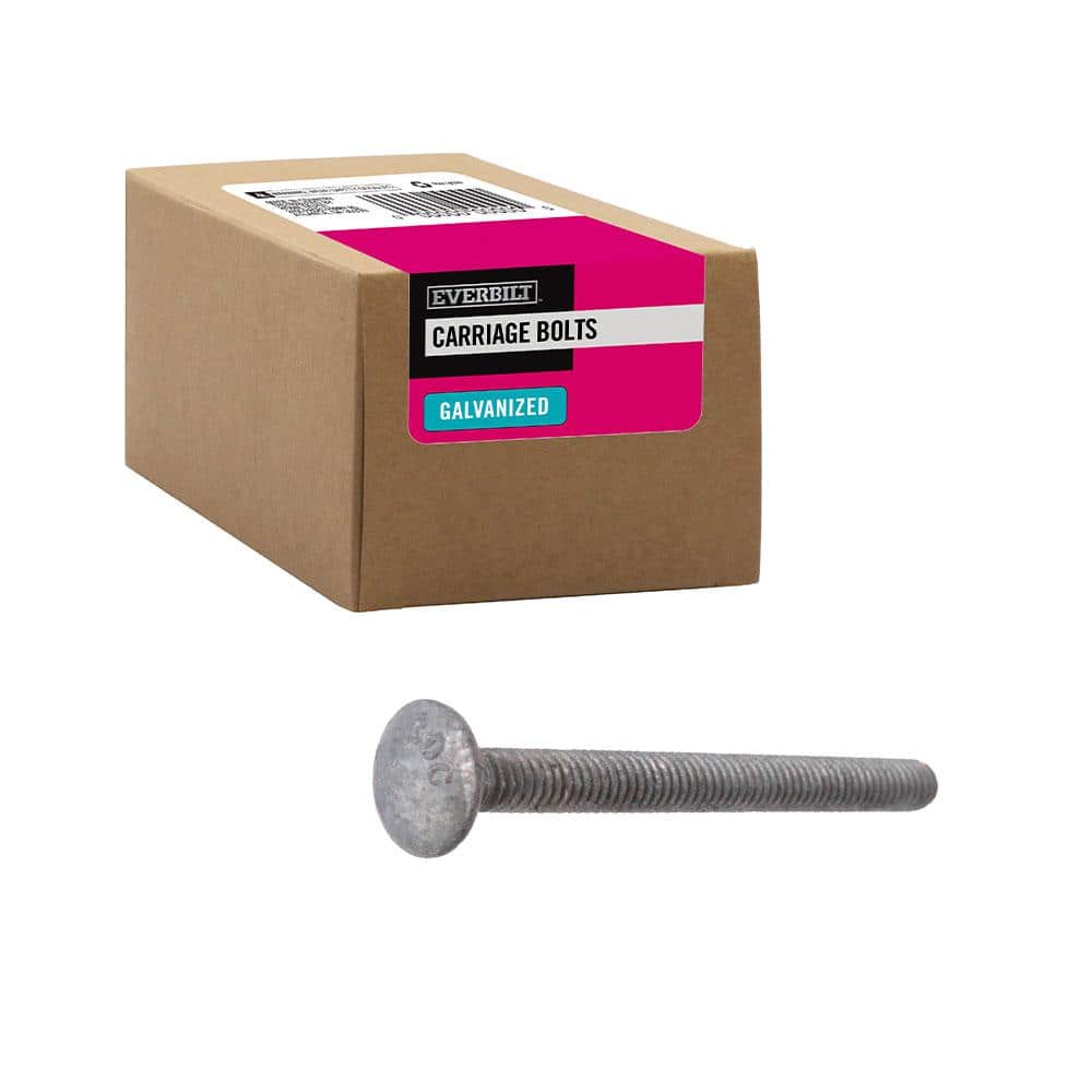 Everbilt 1/4 in.-20 x 3 in. Galvanized Carriage Bolt (50-Pack) (1)