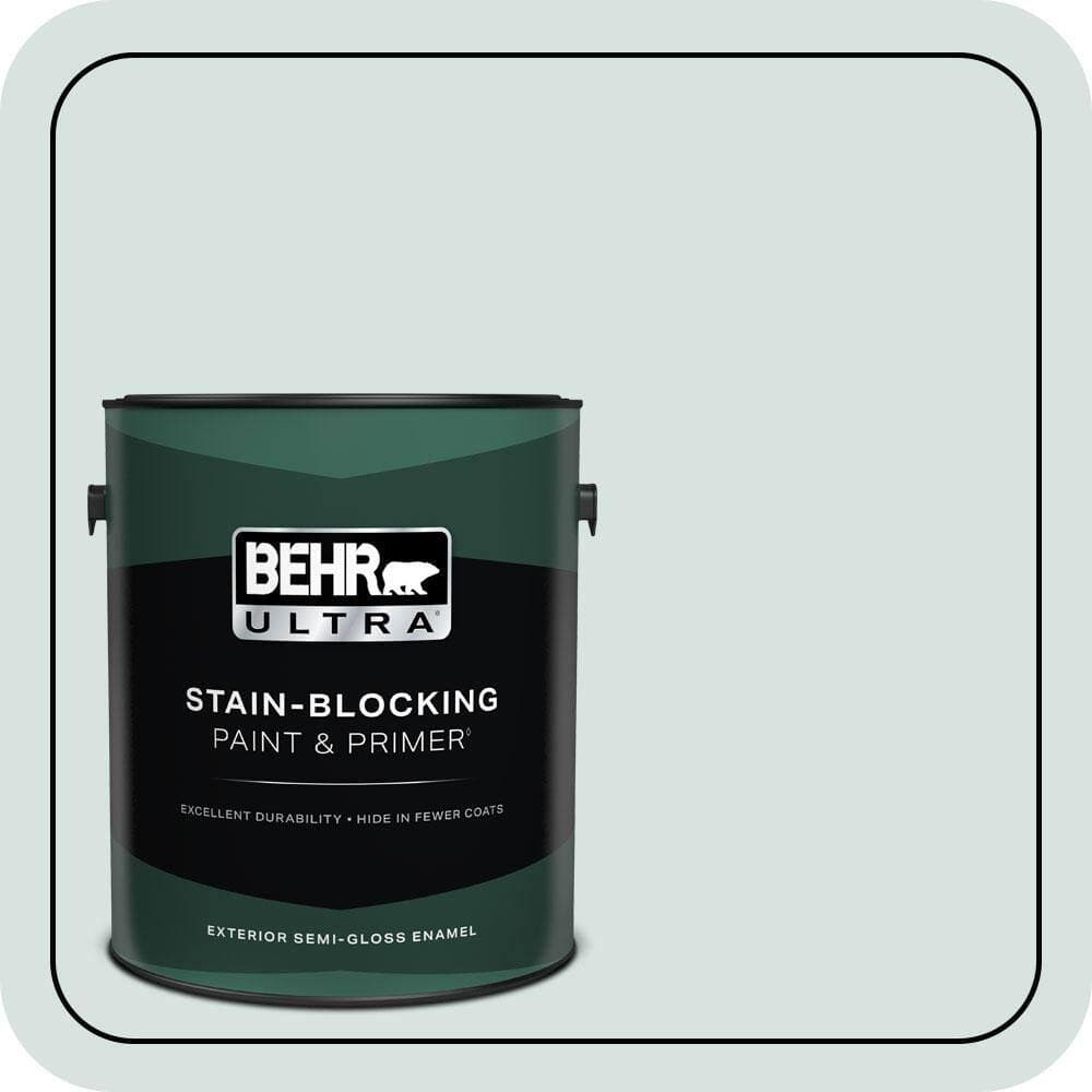BEHR ULTRA 1 gal. #N440-1 Streetwise Semi-Gloss Enamel Exterior Paint & Primer