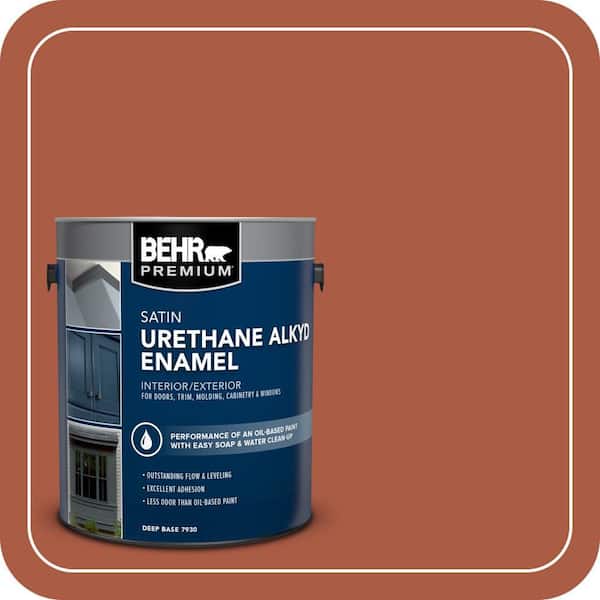 BEHR PREMIUM 1 gal. #M190-7 Colorful Leaves Urethane Alkyd Satin Enamel Interior/Exterior Paint (2)