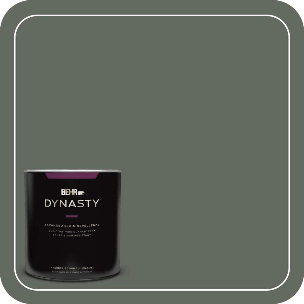 BEHR DYNASTY 1 qt. #N410-6 Pinecone Hill One-Coat Hide Eggshell Enamel Interior Stain-Blocking Paint and Primer
