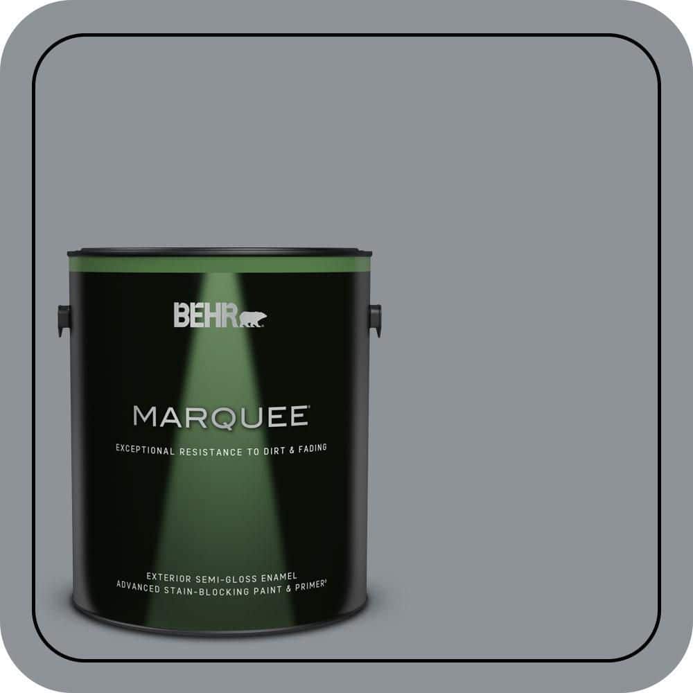 BEHR MARQUEE 1 gal. #PPU18-04 Dark Pewter Semi-Gloss Enamel Exterior Paint & Primer
