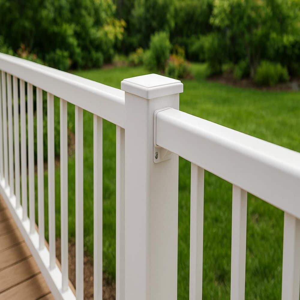 Vista Aluminum Level Rail Post Bracket Package White (2)