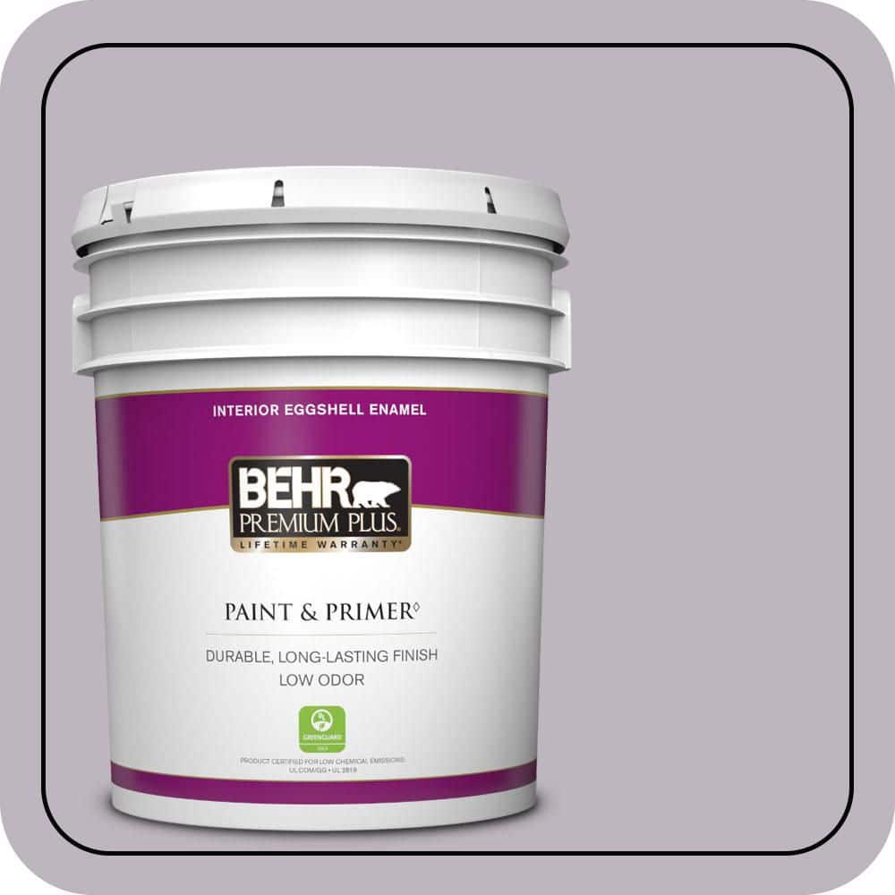 BEHR PREMIUM PLUS 5 gal. #N100-3 Future Vision Eggshell Enamel Low Odor Interior Paint & Primer