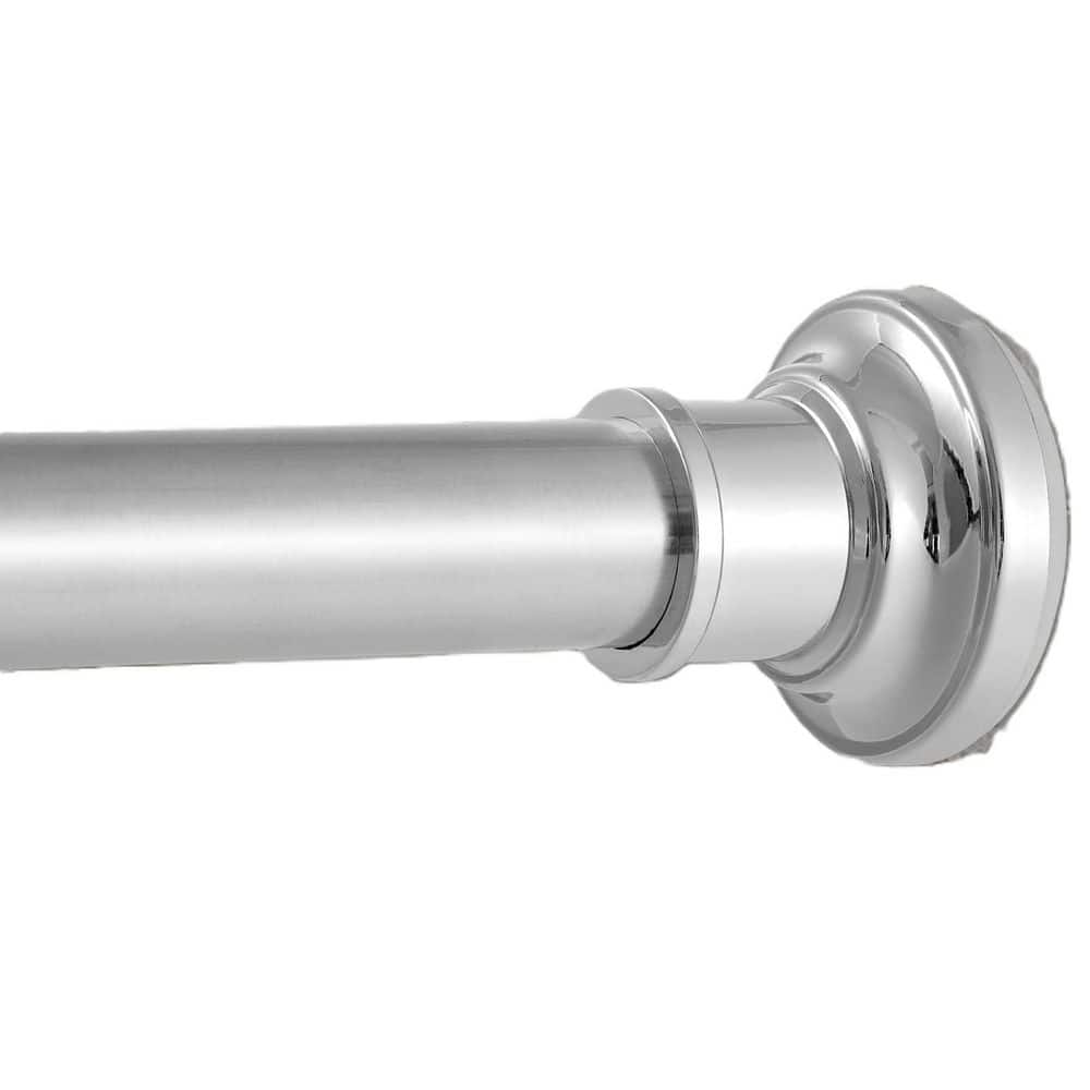 Wudkey 30 in. to 120 in. Heavy Duty Adjustable Spring Rods for Bathroom, Long Curtain Rod, Tension Shower Curtain Rods, Silver