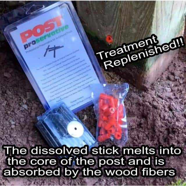 Post Protector Post Preservative for In-Service Posts 24 piece with Date Tag and Plugs (3)