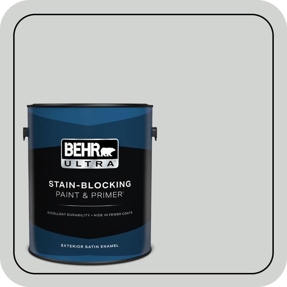 BEHR ULTRA 1 gal. #PPU26-11 Platinum Satin Enamel Exterior Paint & Primer