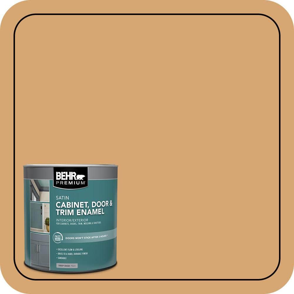 BEHR PREMIUM 1 qt. #M250-4 Cake Spice Satin Enamel Interior/Exterior Cabinet, Door & Trim Paint (1)