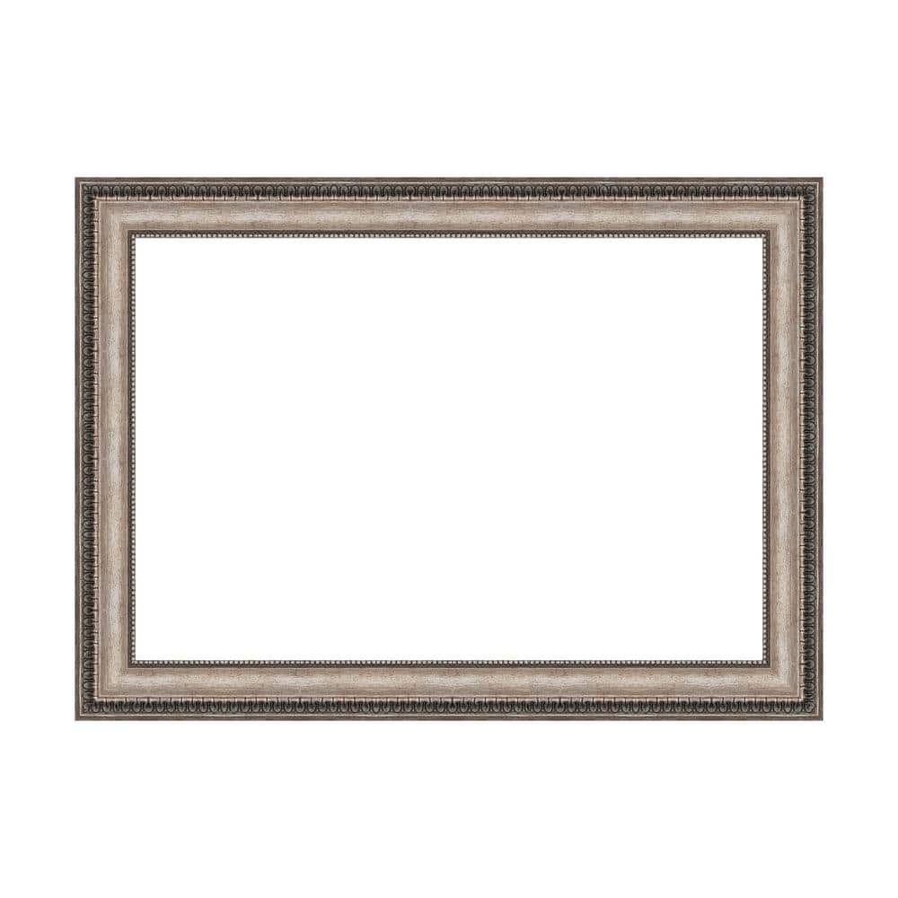 Amanti Art Mirror Makeover Lyla Ornate Silver 29.25 in. W x 21.25 in. H Bathroom Mirror Frame Border Kit-Fits a 28 x 20 mirror (1)