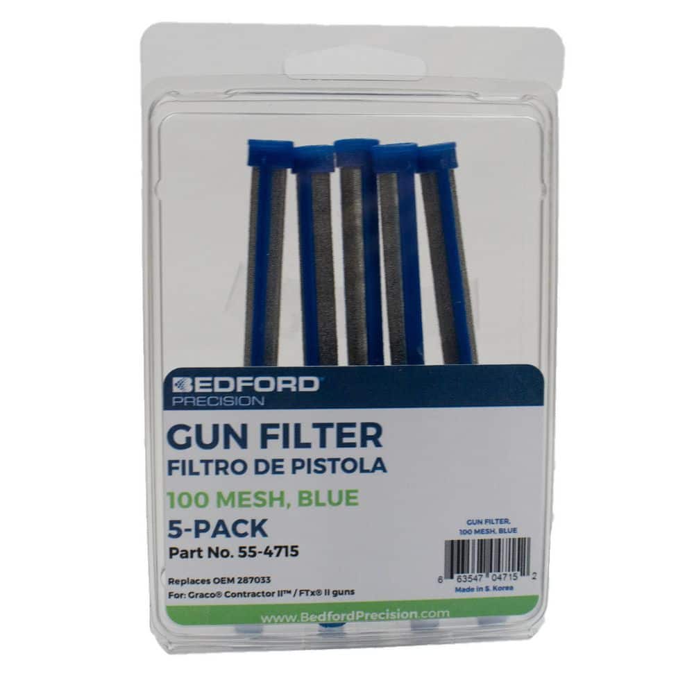 BEDFORD Gun Filter, 100-Mesh (Blue), 5-Pack (2)