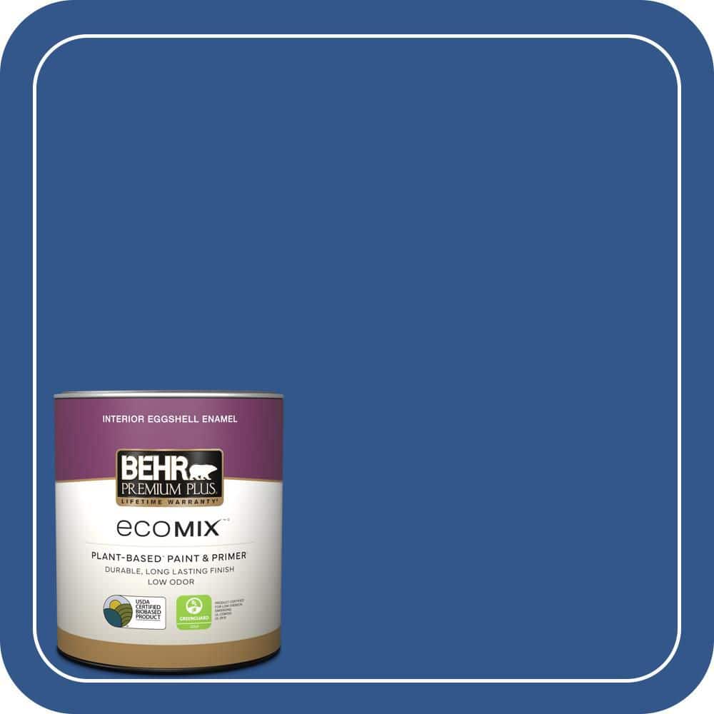BEHR PREMIUM PLUS #PPU15-03 Dark Cobalt Blue Flat EcoMix Plant-Based & Primer (1)