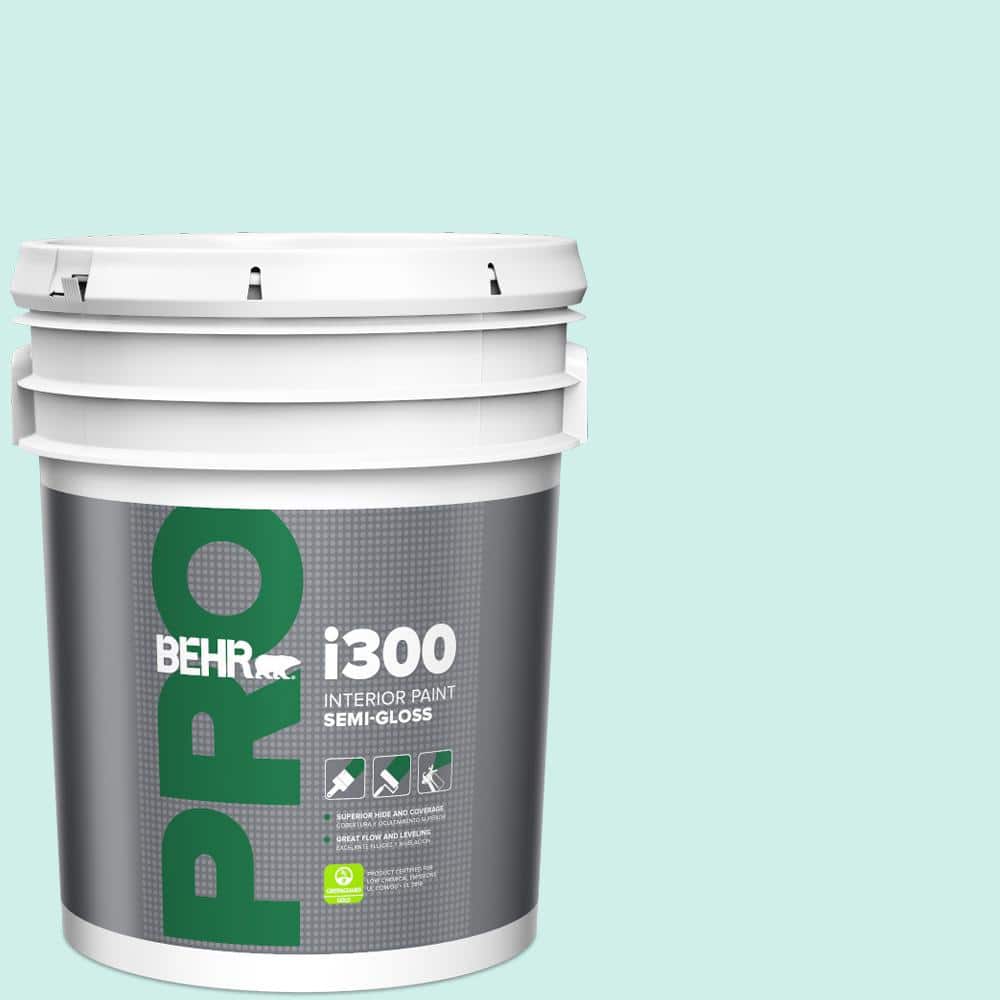 BEHR PRO 5 gal. #490A-1 Teal Ice Semi-Gloss Interior Paint