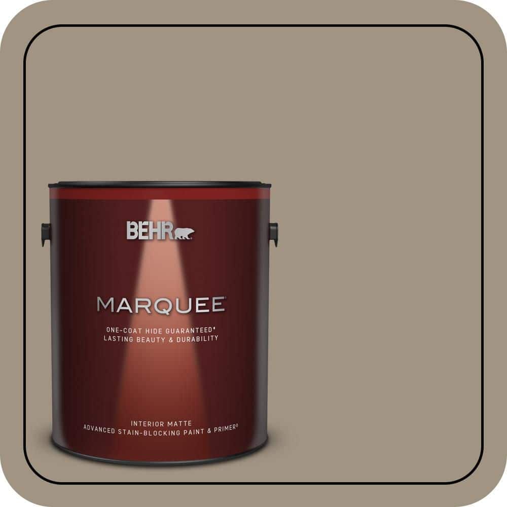 BEHR MARQUEE 1 gal. #PPU7-23 Rolling Pebble One-Coat Hide Matte Interior Paint & Primer