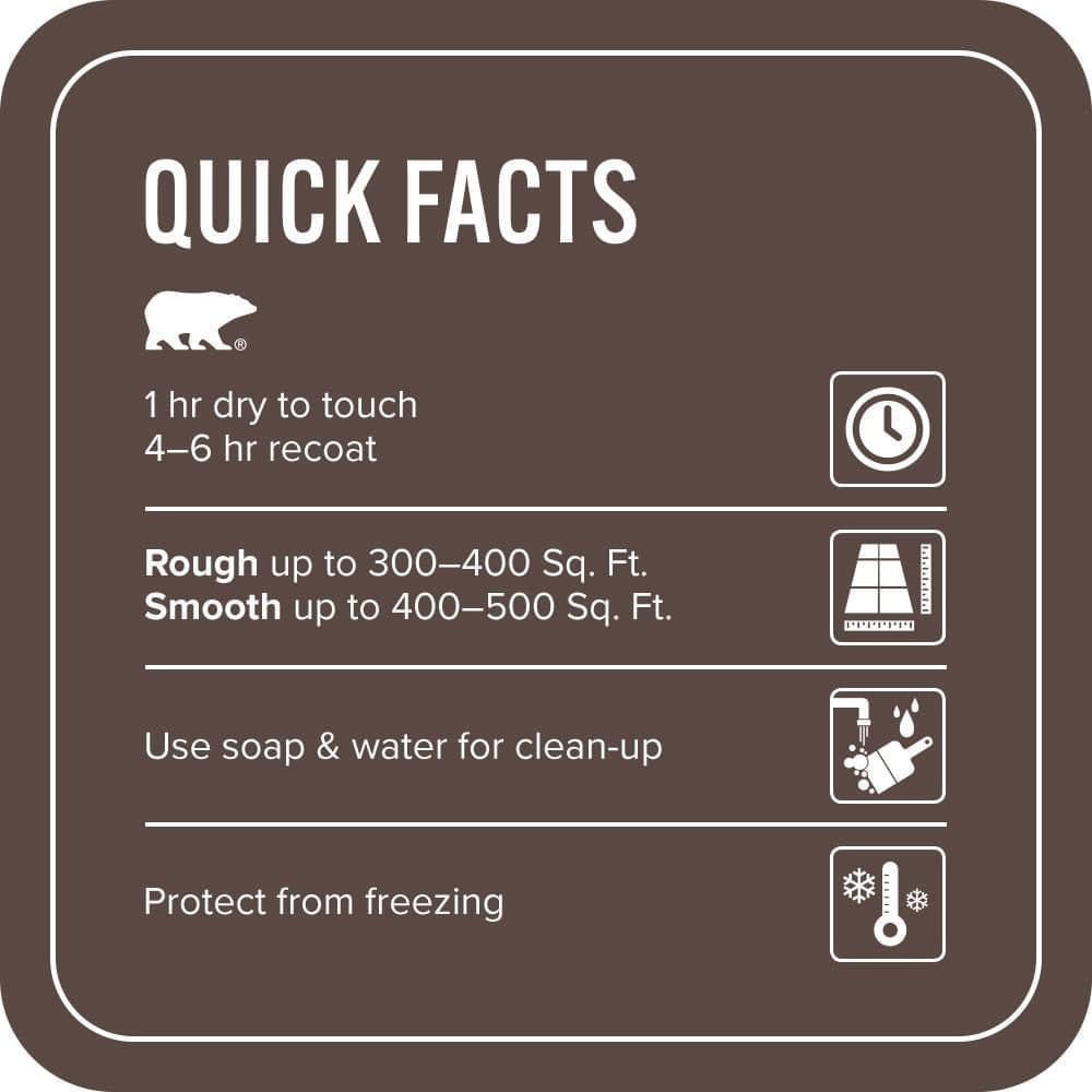 BEHR PREMIUM 1 gal. #S-G-790 Bear Rug Self-Priming 1-Part Epoxy Satin Interior/Exterior Concrete and Garage Floor Paint (4)