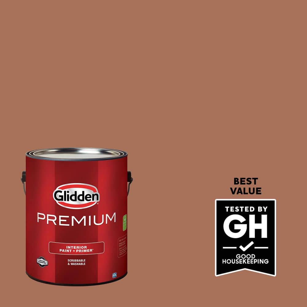 Glidden Premium 1 gal. PPG1068-6 Nutmeg Flat Interior Latex Paint