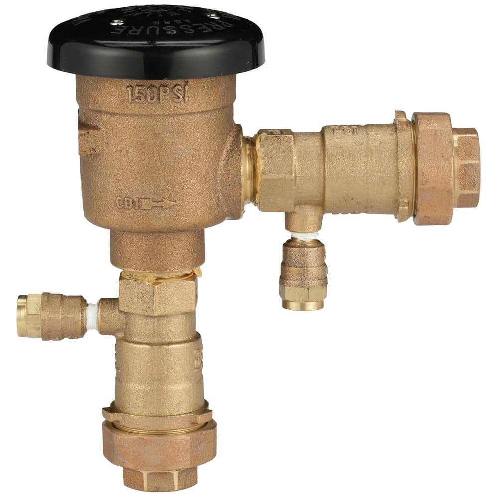 Wilkins 1 in. Pressure Vacuum Breaker Assembly with Union Ball Valves (2)