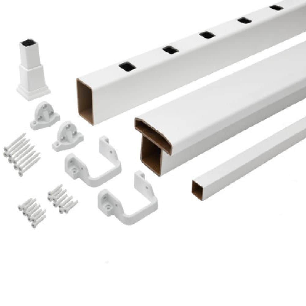 Trex 6 ft. x 42 in. Select Horizontal T-Rail Kit with Square Composites Balusters - Classic White (1)