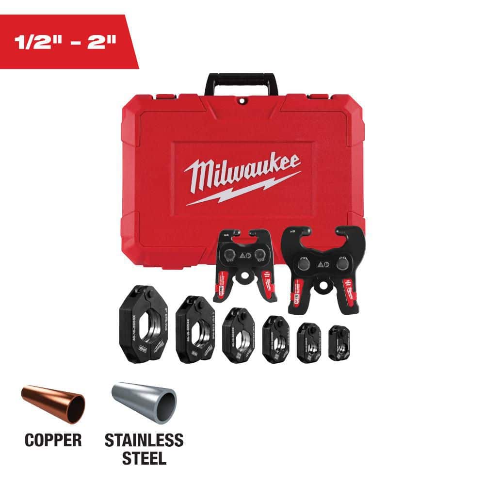 Milwaukee 1/2 in. - 2 in. CTS-V Copper Pivoting Press Ring Kit for M18 FORCE LOGIC Press Tools (1)
