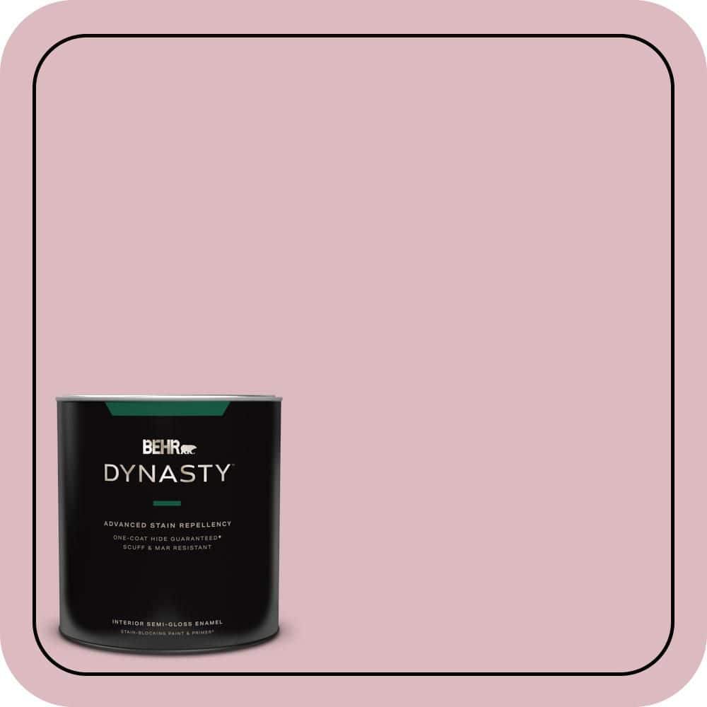 BEHR DYNASTY 1 qt. #S130-2 Shy Smile Semi-Gloss Enamel Interior Stain-Blocking Paint & Primer
