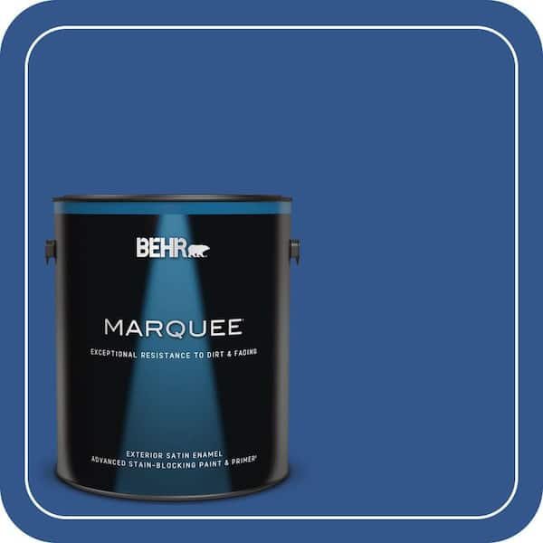 BEHR MARQUEE 1 gal. #PPU15-03 Dark Cobalt Blue Satin Enamel Exterior Paint & Primer (2)