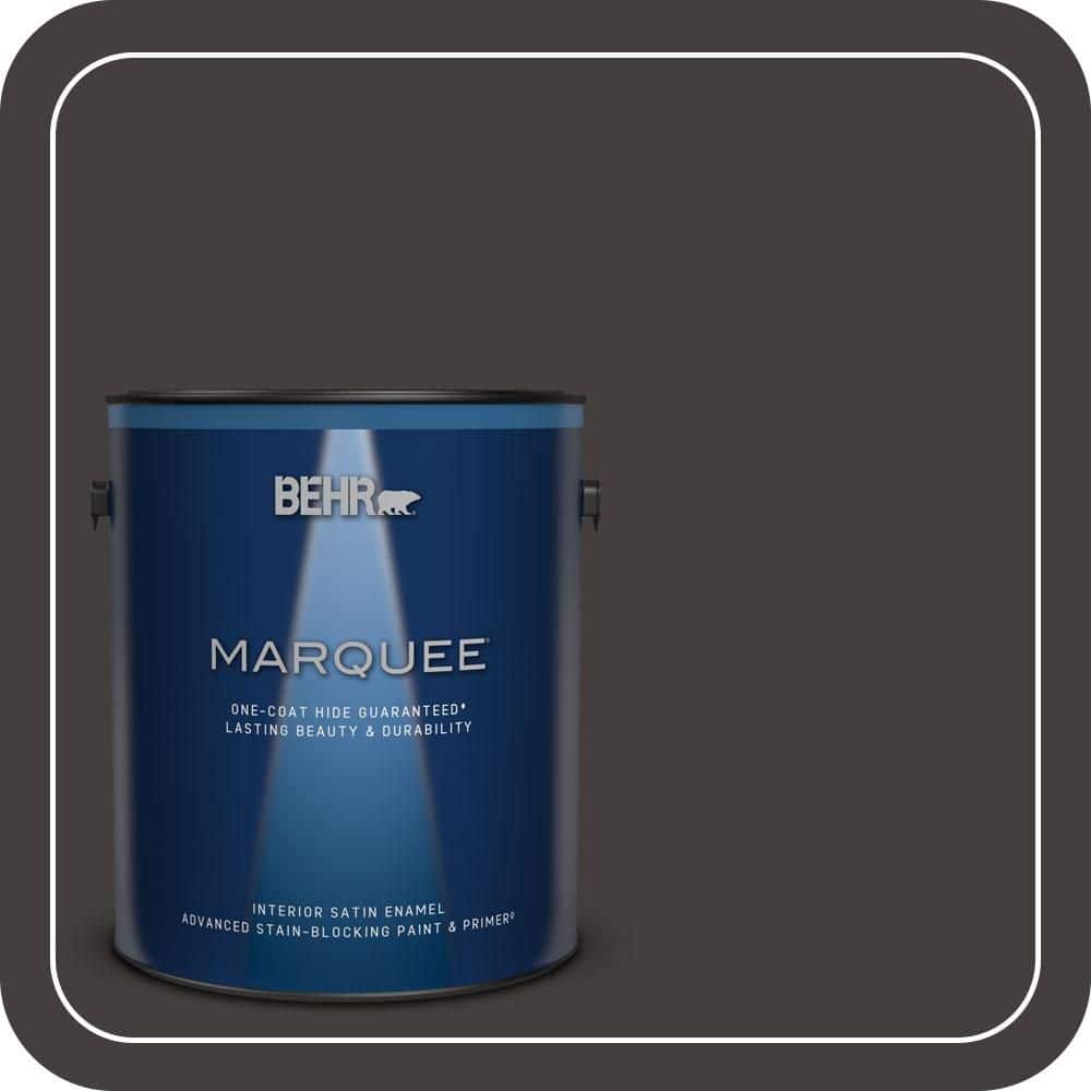 BEHR MARQUEE 1 gal. #MQ1-35 Off Broadway One-Coat Hide Satin Enamel Interior Paint & Primer