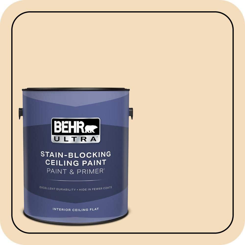 BEHR ULTRA 1 gal. #YL-W01 Spinning Silk Ceiling Flat Interior Paint and Primer (1)