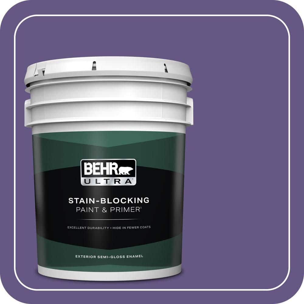 BEHR ULTRA 5 gal. #640B-7 Berry Jam Semi-Gloss Enamel Exterior Paint & Primer