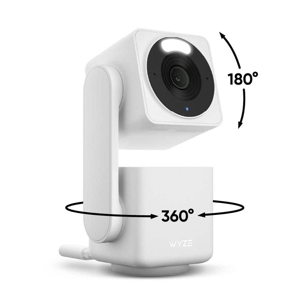 Wyze Cam Pan v4, 4K UHD Indoor/Outdoor, Plug-In, Pan/Tilt Security Camera with Color Night Vision, 2-Way Audio in White (1)