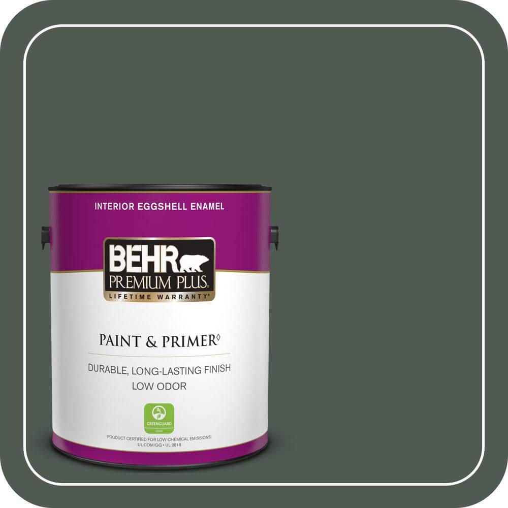 BEHR PREMIUM PLUS 1 gal. #N420-7 Alpine Trail Eggshell Enamel Low Odor Interior Paint & Primer