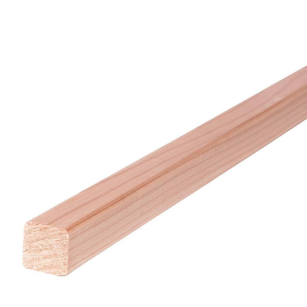 Mendocino Forest Products 1-3/8 in. x 1-3/8 in. x 6 ft. Heart S4S Redwood Lumber